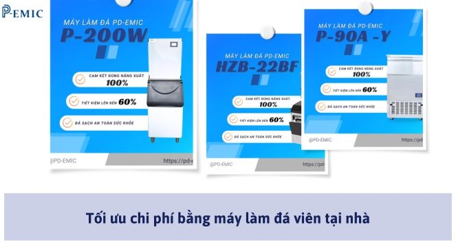 Tối ưu chi phí bằng máy làm đá viên tại nhà